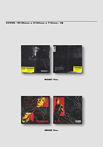 SHINEE TAEMIN - [רוצה] אלבום מיני שני אקראי CD+חוברת+פוטו -קלאב+1P נייר מעמד+מעקב אחר K -POP אטום